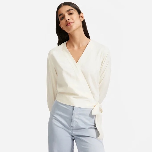 Everlane Tops - Everlane The Washable Silk Wrap Top